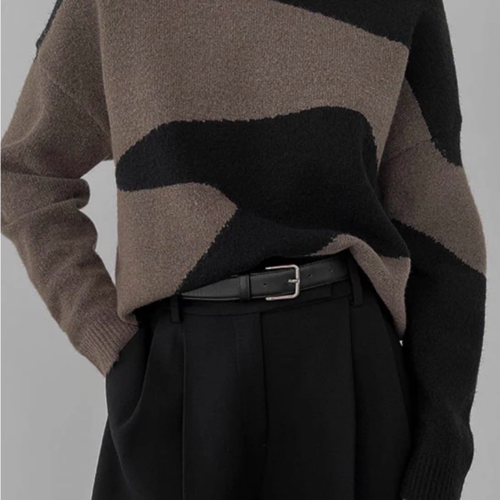 OAK + FORT Intarsia Knit Crew